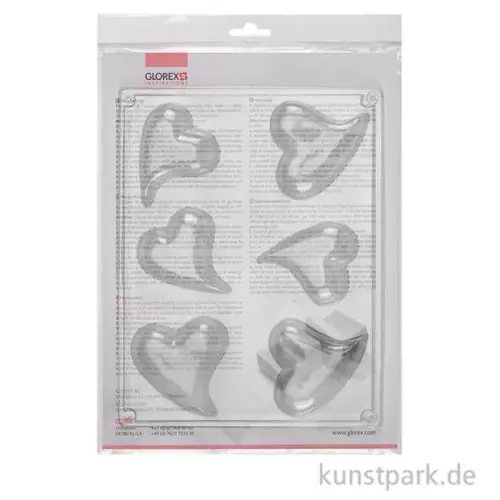 Sonderangebot Gießform - Swing Herzen, 6 Motive, 21 x 33 cm