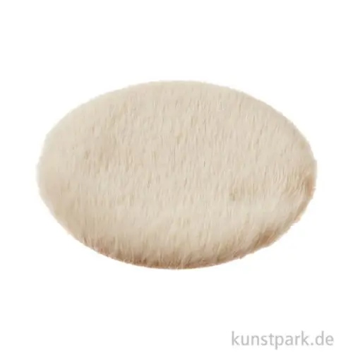 Aktuell Miniatur Teppich Rund, Beige, 12 cm