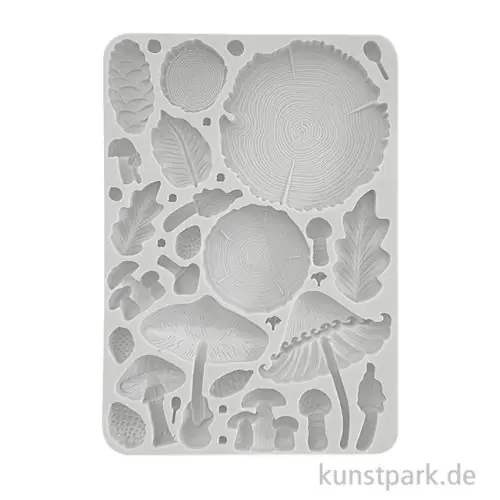 Stamperia Silikon Gießform - Golden Harmony Wood Mushrooms, A5 Sonderaktion