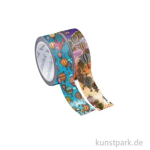 PAPERBLANKS Washi Tape Set, 2 x 10m - Festival der Ballons Sonderaktion