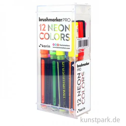 Karin Brushmarker PRO Set - 12 Farben, Neon Colours Neuheit