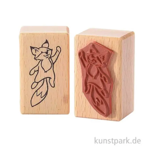 Kracherpreis Stempel - Fuchs fliegend, 3 x 5 cm
