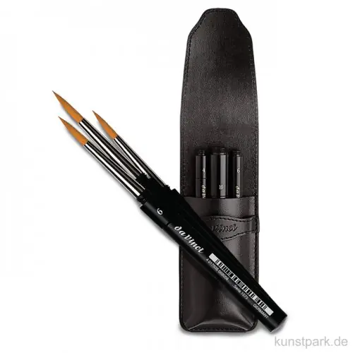 Markenprodukt da Vinci Reisepinsel-Set 3 Pinsel der Serie 1573 im Geschenketui