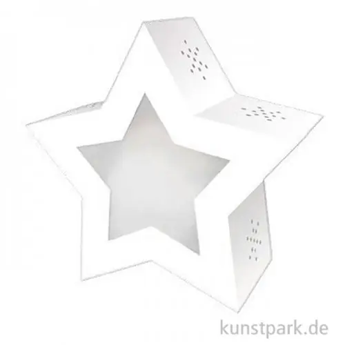 Laternen Bastelset - Twinkle Star Weiß, 19,3 x 18,3 x 8 cm Angebot