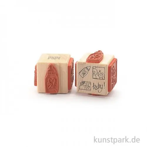 Stempel - 4 Baby-Motive - Würfel Nur Heute