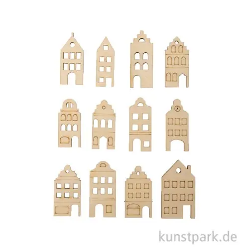 Online Kaufen Holz Streuteile Nordic Häuser, Natur, 3,5-4,2 cm, 12 Stück