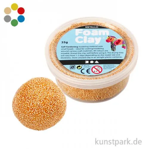 Wochenendangebot Foam Clay Metallic - Modelliermasse mit kleinen Perlen, 35 g