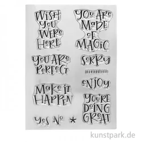 Markenprodukt CraftEmotions Clear Stamps - Wish you were here, DIN A6