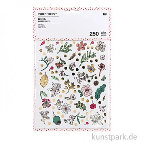 Kracherpreis Sticker - Hygge Flowers, 6 Blatt