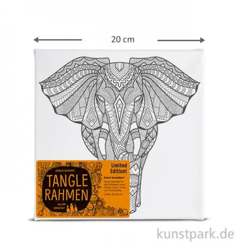 Tangle Rahmen Elefant Afrika 20x20 cm Exklusiv