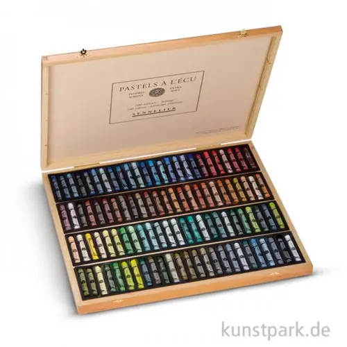 Sennelier Softpastell ECU - Holzkasten Landschaft-Auswahl mit 100 Stiften Weltweiter Versand