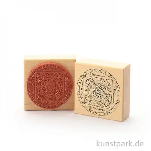 Weltweiter Versand Stempel - Die vier Elemente Erde, Feuer, Luft und Wasser - 7x7 cm