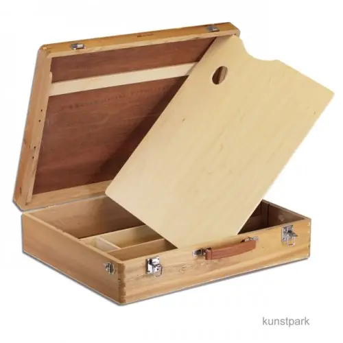 Mega-Angebot Holzmalkoffer mit Metallschließen, groß