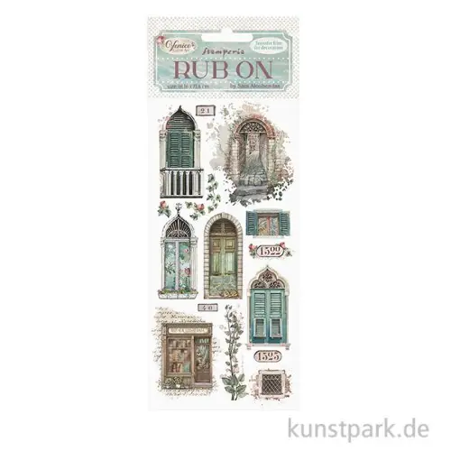 Schnäppchen Stamperia Rub On Transferfolie - Venice City of Art Doors Windows