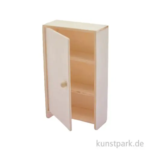 Weltweiter Versand Miniatur Holzbausatz - Schrank, Natur, 14 x 8 cm