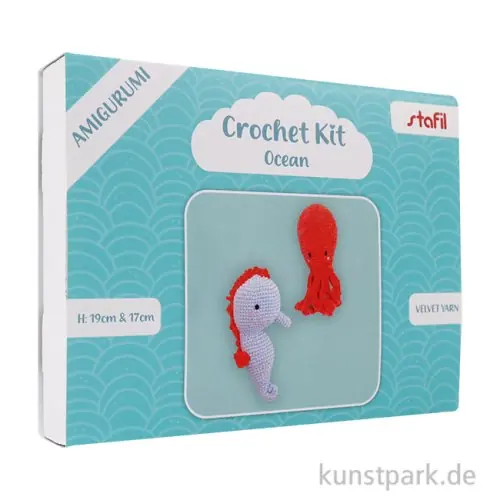 Amigurumi Bastelset - Velvie Ocean, Seepferd + Oktopus Kracherpreis