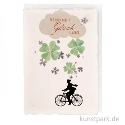 Super-Preis Good old friends - Glücksklee Karte, Glücksregen