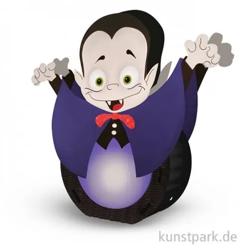 Top-Preis Laternen-Bastelset rund - Vampir mit umfangreichem Zubehör