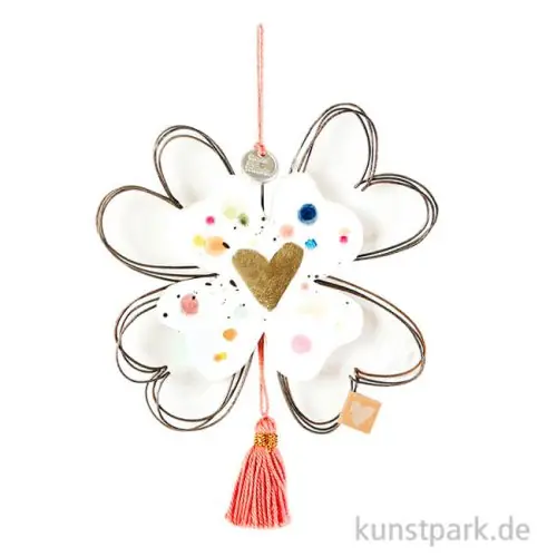 Good old friends - Kleeblattornament, Punkte, Herz Handgefertigt