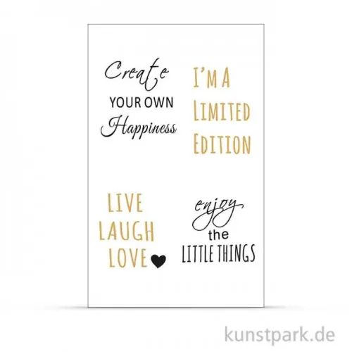 Garantierte Lieferung Deko-Abziehmotive - Happy, 2 Bogen