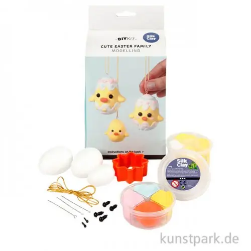 Premium Bastel- und Modellierset für niedliche Osterküken mit Anleitung