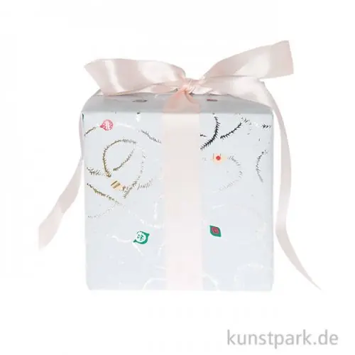 Geschenkpapier - Nostalgic Pastell, Blau, Baumschmuck, 200 x 70 cm Angebot