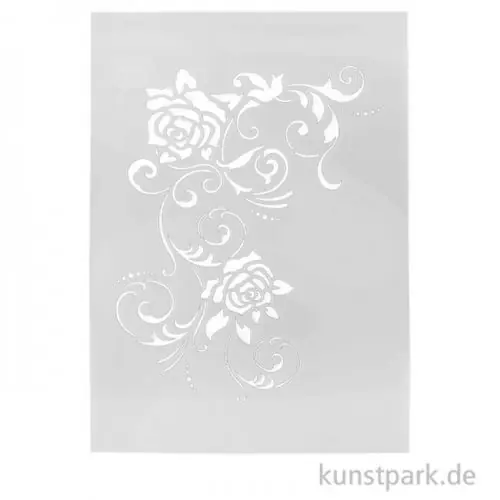 Viva Decor Universal-Schablone 20x25 cm - Filigrane Blüten Preis Gesenkt