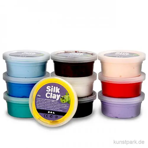 Markenprodukt Silk Clay - Modelliermasse, Basic Set 1, 10x40 g
