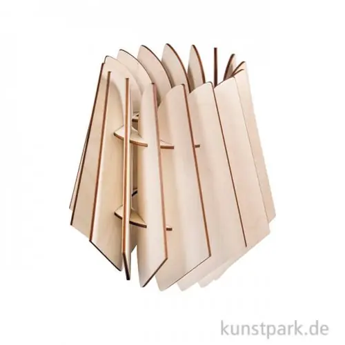 Ab Werk Holz Lamellenlampe - Oslo, 18,5 x 18,5 x 20 cm