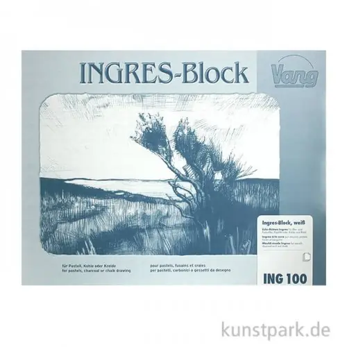 Vang INGRES Pastellblock Weiß, 20 Blatt, 100g Finale Aktion