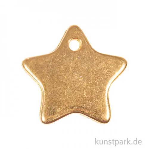 Anhänger Metall - goldener Stern, 2 Stück Jetzt Zugreifen