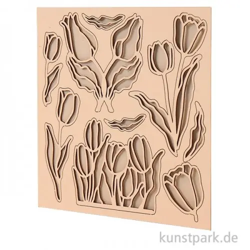 Kostenloser Rückversand Stamperia Decorative Chips - Romantic Garden House Flowers, 14 x 14 cm