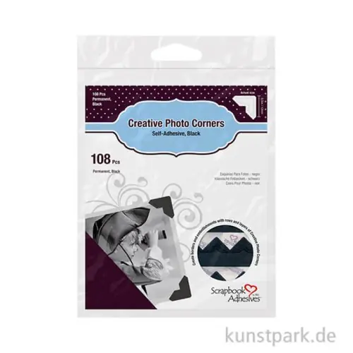 Top-Preis Fotoecken selbstklebend, 12 mm, Schwarz, 108 Stück