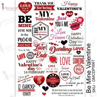 Abverkauf Be Mine Valentine - Transferpapier