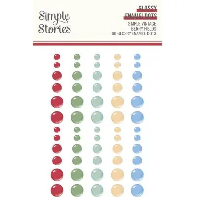 Vintage Berry Fields - Glossy Enamel Dots Zertifiziert
