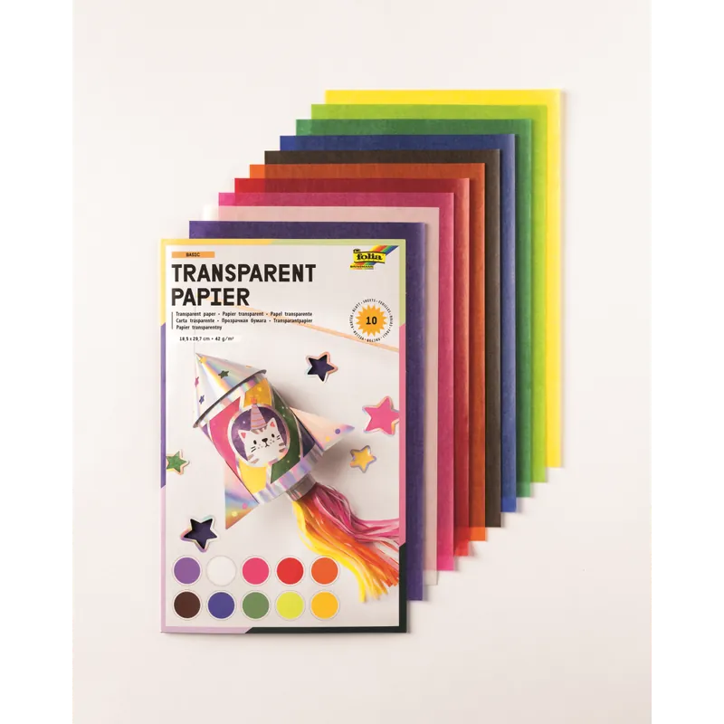 Echt Transparentpapier 42 g, 10 Farben