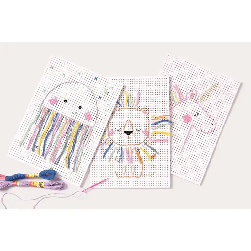 Stickkarton Animals, weiß bedruckt Kostenloser Rückversand