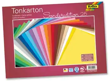 Tonkarton 220g/m² 50x70 cm 25 Bogen farbig sortiert Angebot