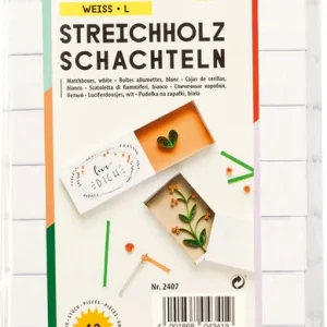 ”GROßE” Streichholzschachteln weiß 11x6x2cm, 12Stück, blanko, leer Mengenrabatt