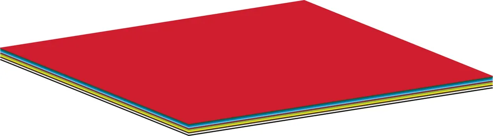 Nur Heute Tonpapier-Sortiment V, 100 Bogen, 10 Farben sortiert, 50 x 70 cm