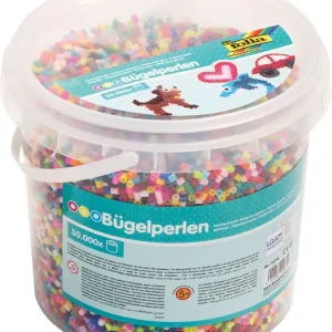 Kostenloser Versand Bügelperlen folia 30.000 im Eimer in 22 Farben sortiert Ø5mm