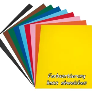 Bestseller Tonkarton 160g/m², glatte Oberfläche DIN A2, 125 Blatt, farbig sortiert