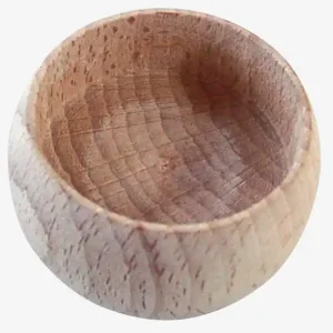 Teelichthalter aus Holz, unlackiert Kugel 50mm, Höhe 41 mm Original