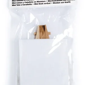 Mini-Keilrahmen 7x7 cm weiß inkl. Mini-Staffelei Top-Qualität