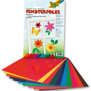 Transparente Fensterfolie 10 Blatt 23x33 cm, 10 farbig sortiert Gleich Bestellen