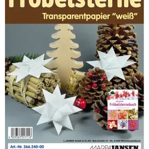 Fröbelsterne Transparentpapier, 60 Streifen, 2x60 cm Hochwertig