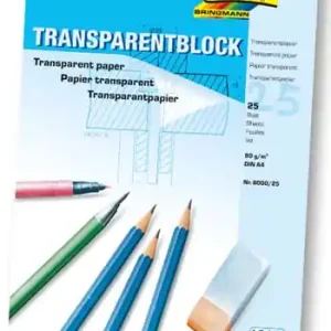 Transparentpapier, weiß, 25 Blatt, 80g/m² Heißes Angebot