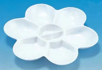 Blumen Palette aus Kunststoff ca. 18cm mit 6 Vertiefungen Aktuell