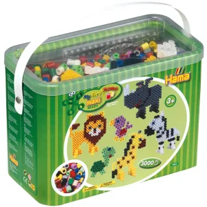 Neue Kollektion Eimer mit 3.000 Hama-Maxi-Perlen +3 Stiftplatten
