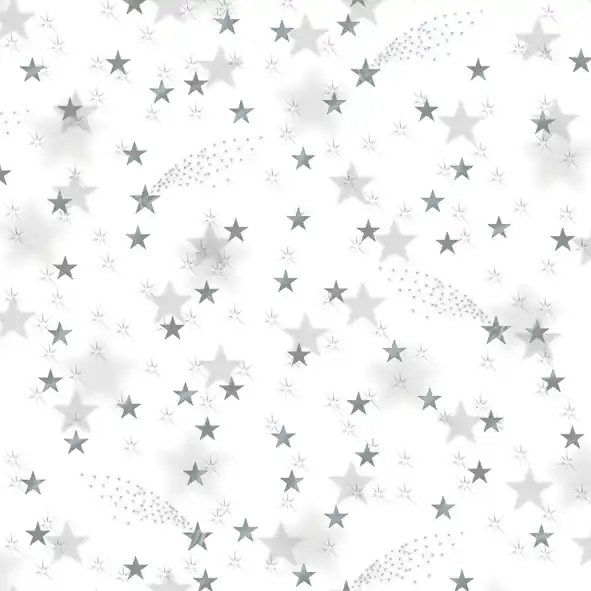 Neu Transparentpapier Sterne silber 50,5 x 70 cm, 1 Bogen